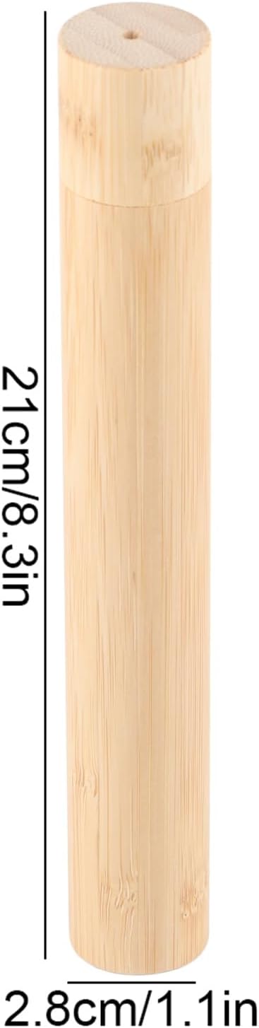 Bamboo Toothbrush Holder, 21×2.8cm Toothbrush Covers, Toothbrushs Holders Travel, Portable, for Traveling, Teeth,