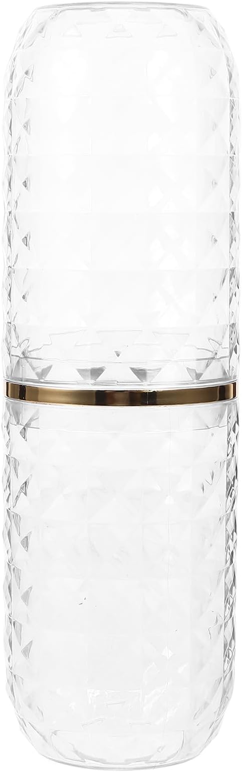 Toothbrush Holders with Cover, Portable Travel Toothbrush Case with lid, Toothbrush Container for Bathroom Countertop Organizer (Transparent)
