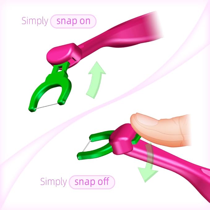 T.Smile Kids Evolutionary Clean Dental Flosser Refill Heads, Child-Sized, Fluoride Free, for Ages 3+, (140 Biodegradable Refills, Handle Not Included)