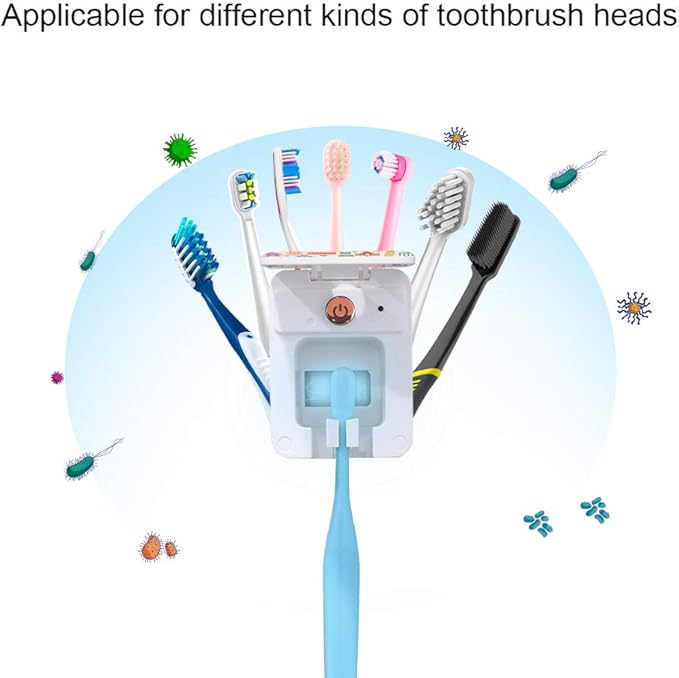 Wagner & Stern UV Toothbrush Sanitizer. Rechargeable Battery, 3D Design, Compatible with All Brush Heads.