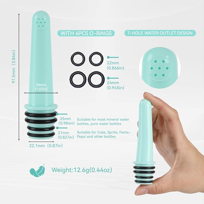 3 Pack Portable Travel Bidet, Toilet, Washing,Shattaf Bidet Water Sprayer, Compatible with Every Bottle (Long)