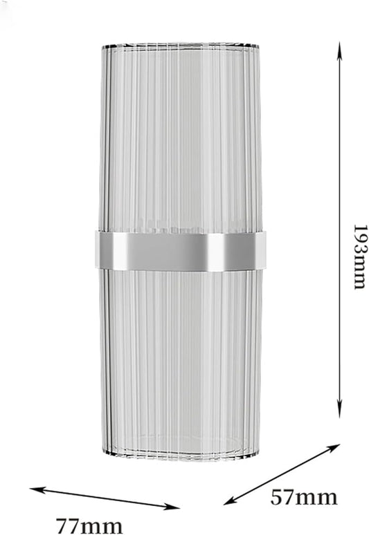 Travel Toothbrush Cup Case, Toothbrush Travel Container Portable Travel Toothbrush Holder Toothpaste Storage for School Camping Business Trip Bathroom (White)