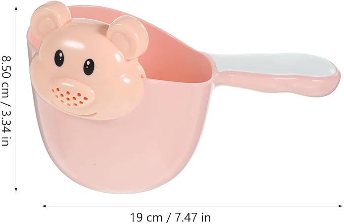Kisangel Baby Shampoo Rinse Cup Large Capacity Pp Thickened Material Comfortable Round Handle Tear-Free Hair Wash Scoop for Infant Bath Safety