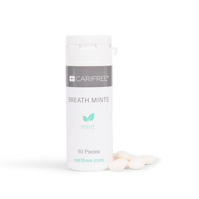 CariFree Breath Mints, Hydroxyapatite and Xylitol, Sugar-Free, pH Elevating, Delicious & Refreshing, Convenient On-The-Go, Travel Size, 6 Tubes Per Box (50 ct. each)
