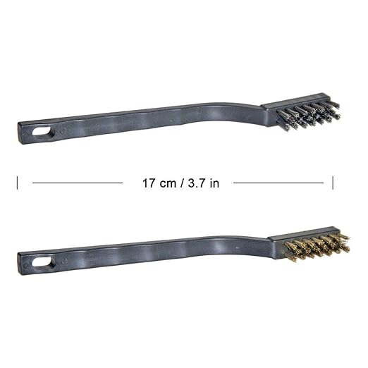 9PCS Mini Brass Brushes Set, Curved Handle Scratch Wire Toothbrush, Cleaning Welding Slag and Rust