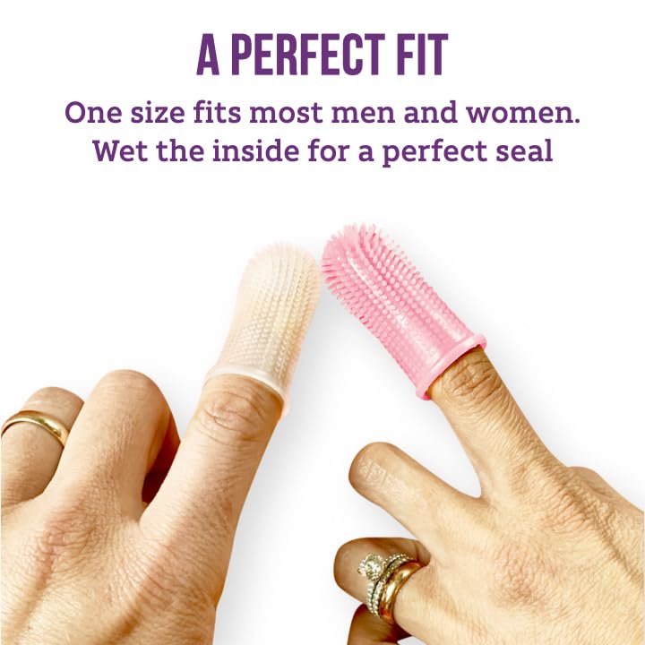 Baby Toothbrush, 360 Degree Bristle Silicone Baby Toothbrush 6 to 12 Months, and Toddler Toothbrushes 1-2, Set of 2 - Clear