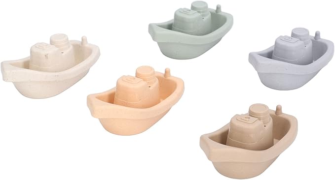 Educational Stacking Cups Boat Toy Water Play Nesting Cup Baby Bath Toys for Toddlers 6 Months and Up ABS Material 5 Pieces Set