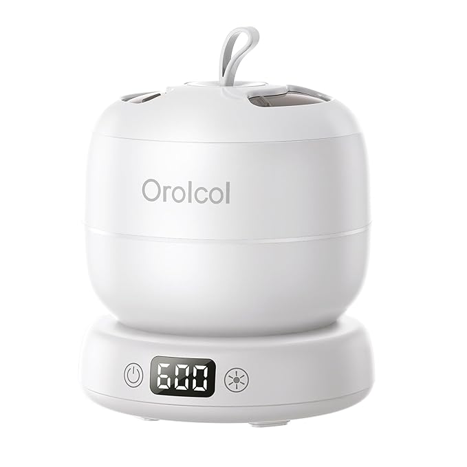 Ultrasonic Retainer Cleaner Machine,Mouth Guard Cleaner,Dental Pod Cleaner/Night Guard Cleaner/Aligner Cleaner Waterproof 3 Powerful Cleaning Modes 180ml-Best Gift for Braces Users/Christmas