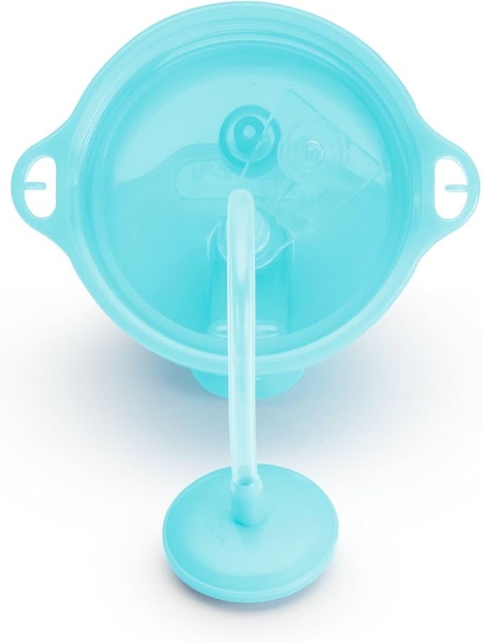 Munchkin Straw Cups, 10 Ounce, Weighted, Click Lock Lid | 4 Pack | Blue/Green | Toddler | Any Angle
