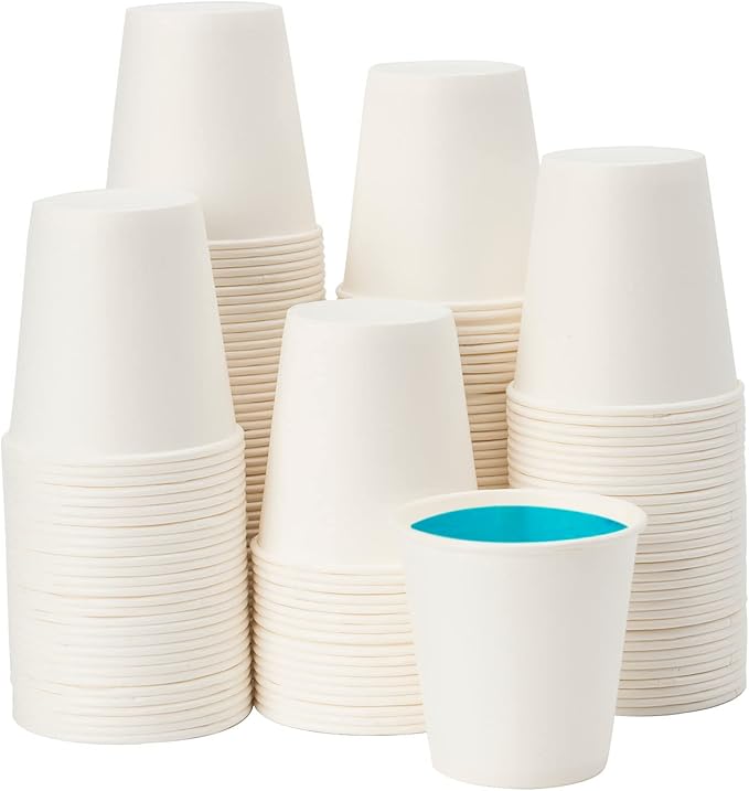 3000 Count 3 oz Small Paper Cups, Bathroom Paper Cups, Mouthwash Cups, Perfect for Bathroom