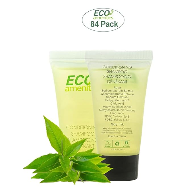 ECO amenities Toiletry Kit - Shampoo Conditioner Set & Bathroom Soap - Travel Toothbrush Set & Toothpaste - Bulk Hygiene Kits & Travel Toiletries - 84 Units, 5-Pc Each