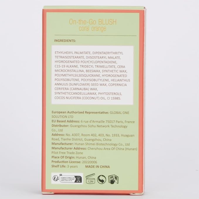 Blush pH Tinted Moisture Stick, Multi-Use Cream Blush Stick, Natural Nude Makeup for Cheeks, Eyes and Lips, Waterproof Natural Nude Makeup, Suitable for All Skin (3# Coral Orange)