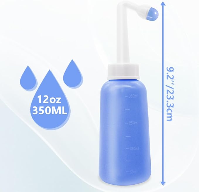 Peri Bottle for Postpartum Care,12 OZ Perineal Bottle Postpartum Essentials Upside Down Peri Bottle for Perineal Recovery and Cleansing After Birth (Purple)