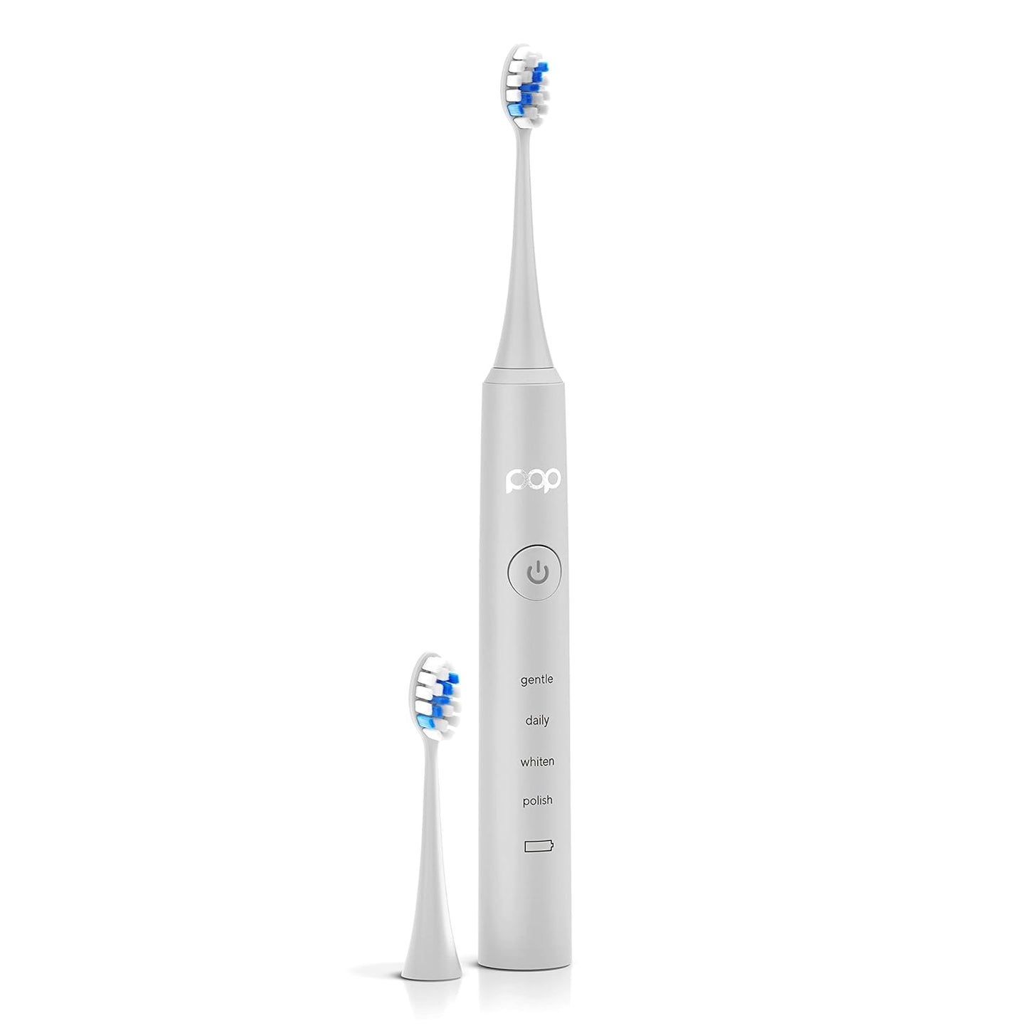 Pop Sonic Pro 2.0 Electric Toothbrush (White) Rechargeable Sonic Toothbrush with 45,000 Vibrations Per Minute & 4 Cleaning Modes for Adults & Kids with Long Lasting Dupont Nylon Bristles