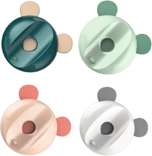 VANZACK 4pcs Magnetic Toothbrush Holders Bathroom Rack Decorative Storage for Electric Toothbrushes Mixed Colors Wall-Mounted Organizer for Family Use