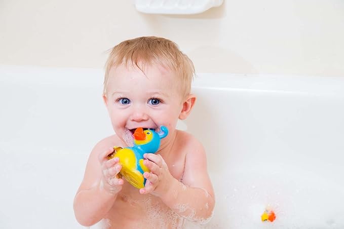 3" Rubber Duck [Sealed Hole, Floats Upright] - Baby Safe Bathtub Bathing Toy - Leprechaun Rubber Duck