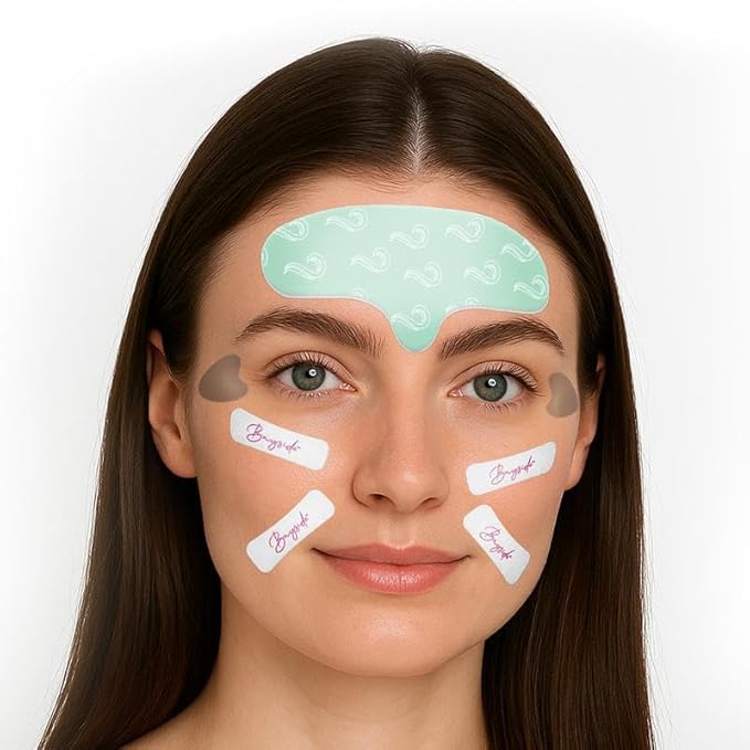 Forehead Wrinkle Patches, Crow’s Feet Patches & Face Lift Tape | Complete Wrinkle Patch Bundle | All-In-One Anti-Aging Smoothing System for Fine Lines, Firming, Lifting & Overnight Wrinkle Prevention