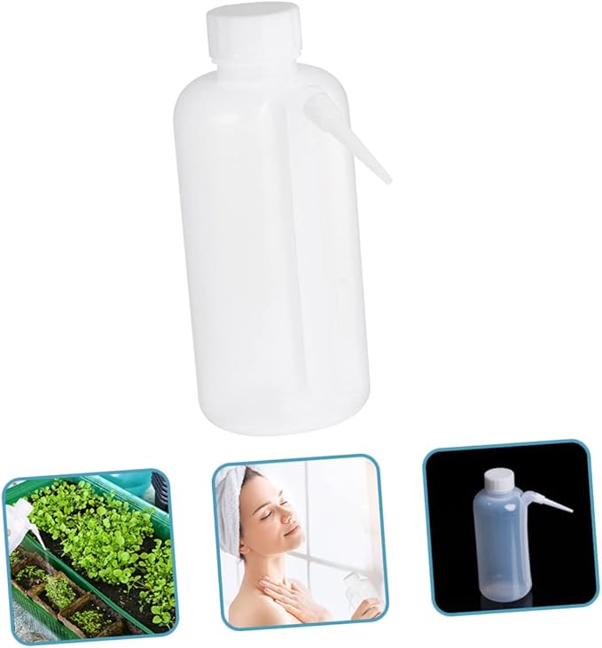PRETYZOOM 500ml Plastic Wash Bottle Wide Mouth Squeeze Bottle for Cleaning and Irrigation Portable Rinse Squeezable Design