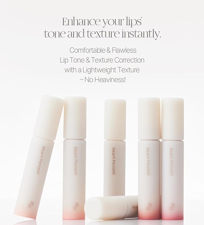Heart Percent Dote On Mood All Cover Lip Base, Comfortable & Flawless Lip Tone & Texture Correction w/Lightweight Texture, #01. Creamy Beige