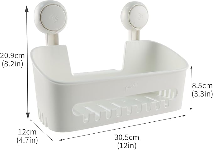 Bath Toy Storage Organizer,Kids Bathtub Toy Holder with Drain Holes,Shower Caddy for Bathtub,No Drilling Shower Caddy Suction Cup,Waterproof Storage Basket for Bathroom,Kitchen