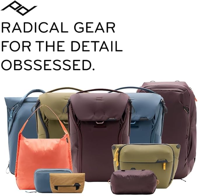 Peak Design Wash Pouch, Eclipse, Weatherproof Travel Toiletry Bag, Upright or Hanging Kit with Pockets, Magnetic Toothbrush Pocket, Wide UltraZip Opening, Toiletry Bag for Men and Women