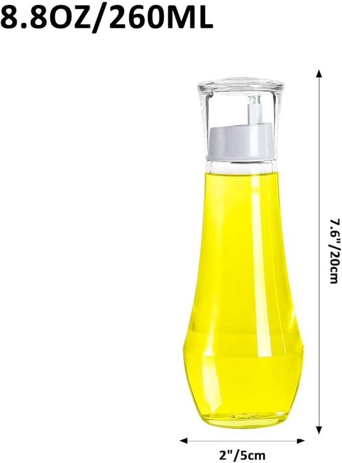 Mouthwash Dispenser, Glass For Bathroom, Glass Mouth Wash Dispensers With Cup, Mouthwash Container Bottle Holder For Adults/Kid, 8.8 OZ, 1P