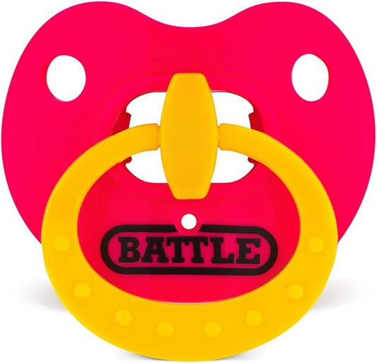 Battle Sports Binky Oxygen Football Mouthguard - Detachable Strap, Maximum Breathability, Works with Braces & No Boiling Required