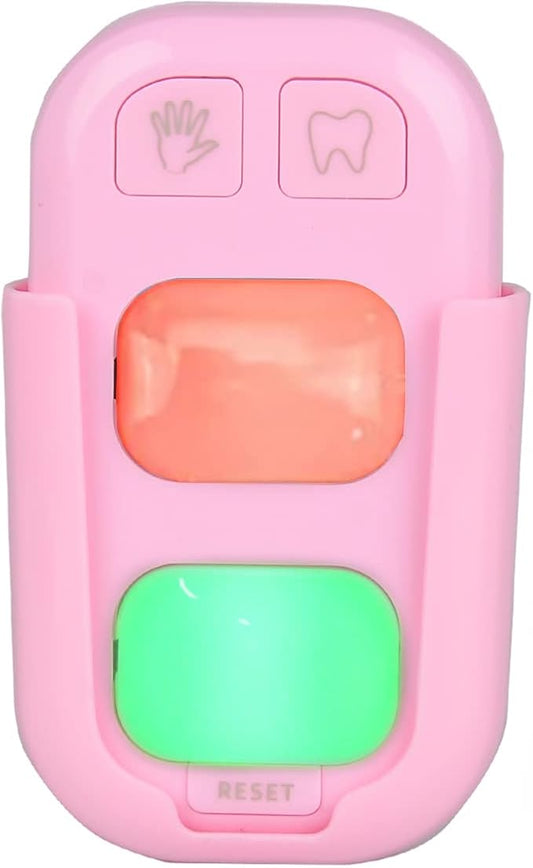 Timer for Kids, 2 Minutes Teeth Brush Timer,20 Seconds Bathroom Hand Washing Timer, Color Indicator Light Stick on Bathroom Timer for Children Training Coach (Pink)