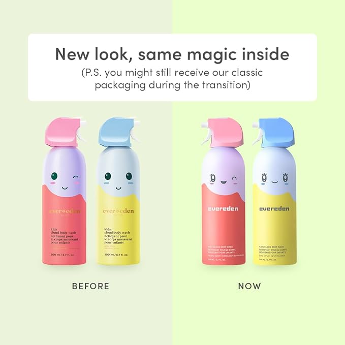 Evereden Kids Foam Soap, Cloud Body Wash (6.7 fl. oz., Juicy Citrus): Spray, Shape & Splash: The Fun, Fluffy Foam That Makes Bath Time Playtime, Hydrating Foaming Bath Soap for Sensitive Skin