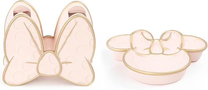 Jay Franco Disney Minnie Mouse Bathroom Accessories - 2 Piece Pink Resin Bathroom Décor and Storage Set Includes Toothbrush Holder and Soap Dish Set