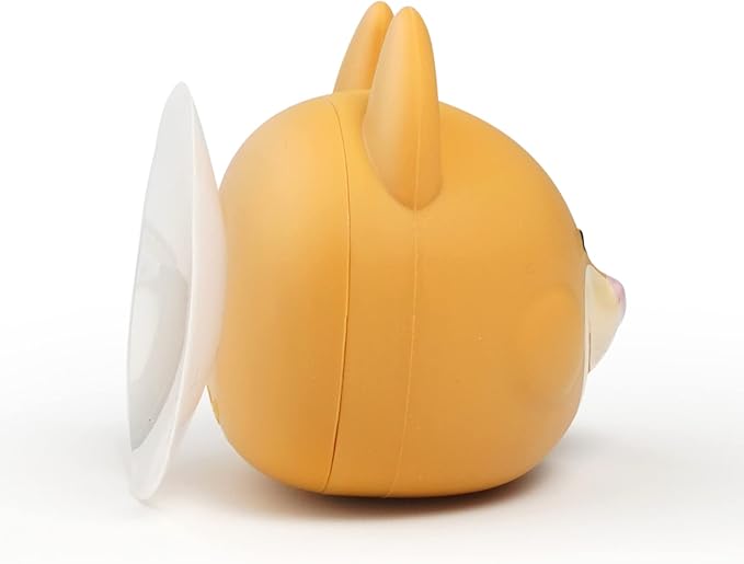 Hoobbe Animal Toothbrush Holder, Kids Suction Toothbrush Holder with Mirror/Glass/Wall Mounted Suction Cup, Bathroom Organizer, Accessories and Decor (Shiba Inu), for Kids