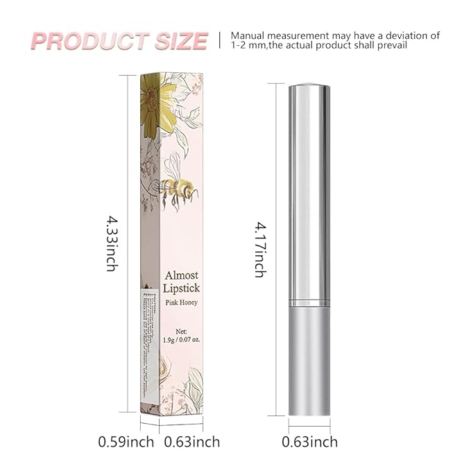 Pink Honey Tinted Lip Stain Lip Balm Lip Gloss Lipstick, Sheer Hydrating Lip Stains Tint, Moisturizing Lip Color for All Skin Tones, Nourishing Lip Balm with a Hint of Natural Black Cherry