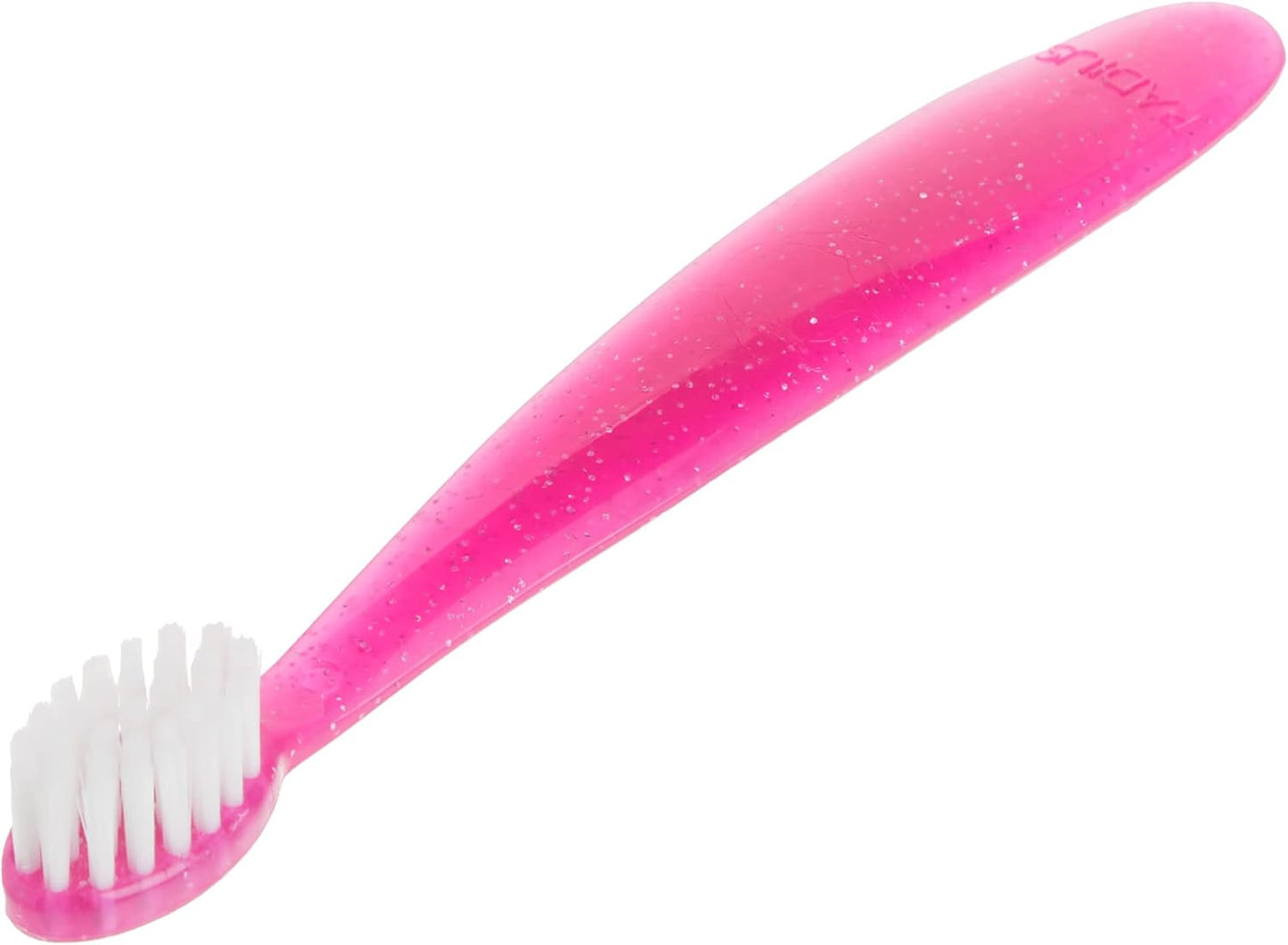 RADIUS Totz Toothbrush Extra Soft Brush BPA Free & ADA Accepted Designed for Delicate Teeth & Gums for Children 18 Months & Up - Pink Sparkle - Pack of 2