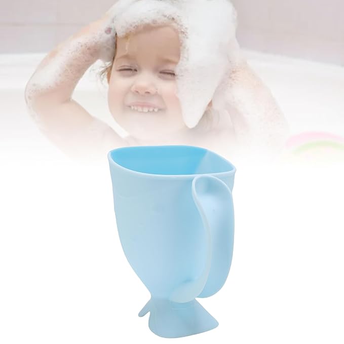 Portable Baby Bath Rinse Cup with Easy Grip Handle – Ideal for Hair and Body Washing for Kids