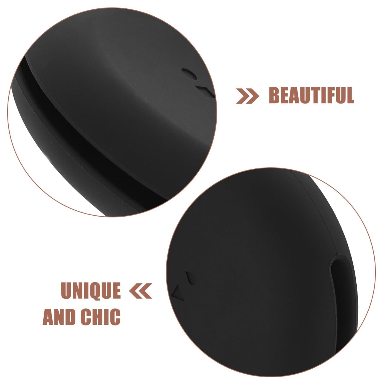 Beaupretty Makeup Puff Case Travel Silicone Puff Holder Portable Face Container for Women Girls Black
