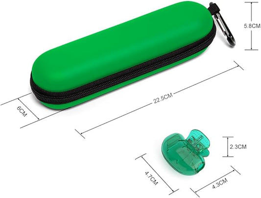 Nincha Electric Toothbrush Travel Case Compatible with Oral-B/Philips Sonicare/Colgate/Reach, and Most Electric Toothbrush, Includes 2 Universal Toothbrush Covers (Green Case + Green Covers)