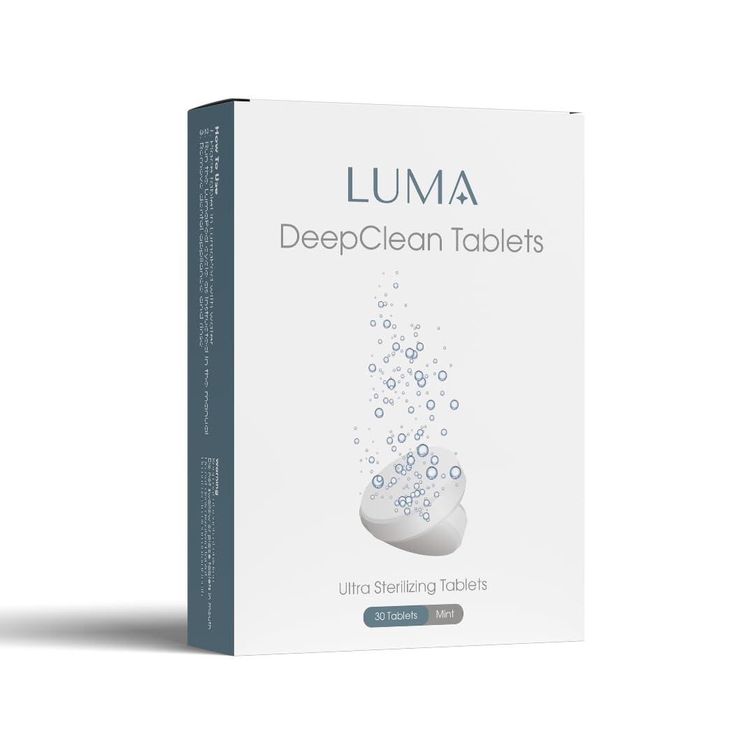 DeepClean Tablets for LumaPod – Retainer & Dental Appliance Cleaning Tablets – Mint Formula – Compatible with Ultrasonic Cleaners – For Retainers, Aligners, Dentures & Mouth Guards – 30 Count