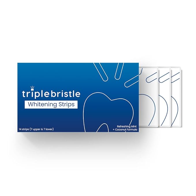 Triple Bristle Duo | 2 Sonic Toothbrushes with Dual Charging Station | Patented 3 Head Design | for Adults, Families & Couples Duo Teeth Whitening Strips