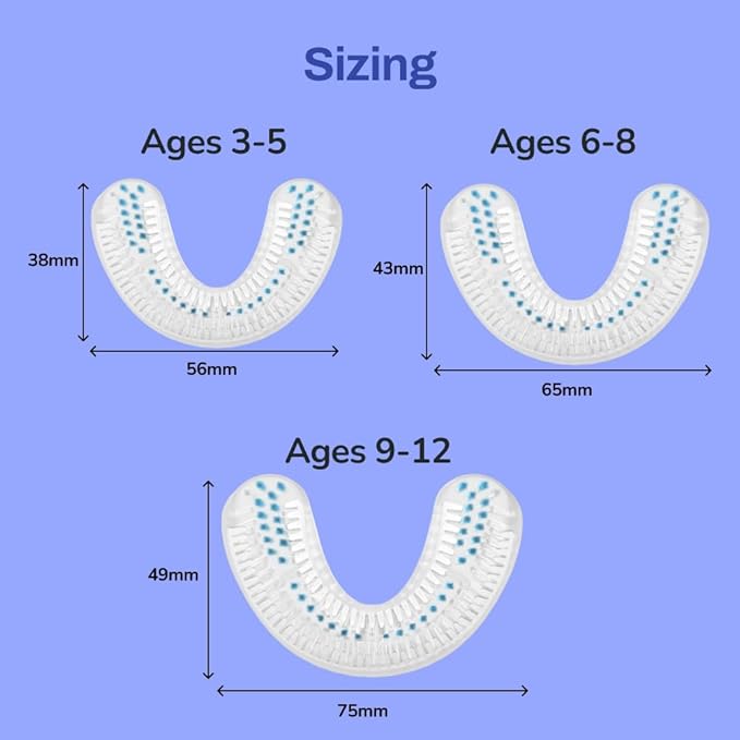 autobrush Kids Electric Toothbrush – Only ADA Accepted U-Shaped Toothbrush, Clinically Proven Up to 5.1X Better Cleaning, 30 Seconds, Full-Mouth 360 Coverage, LED Lights, Music, Ages 3-5, Hippo