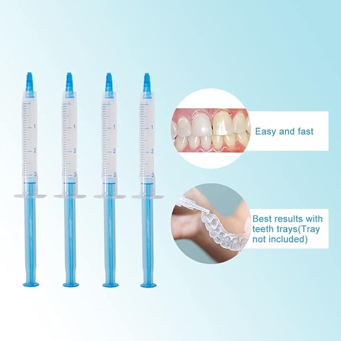 20pcs 3ml Teeth Whitening Gel Syringes, Refills 35% CP Bleaching Gel Kit Tooth Whitener Gel for Home Use