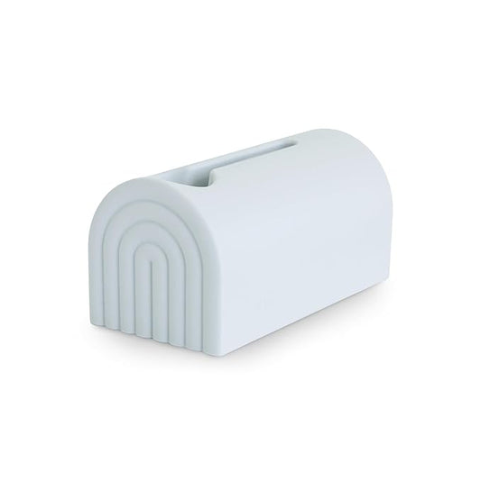 mushie Bath Spout Cover | Soft Silicone Bathtub Faucet Safety Guard for Kids | Universal Fit (Periwinkle)