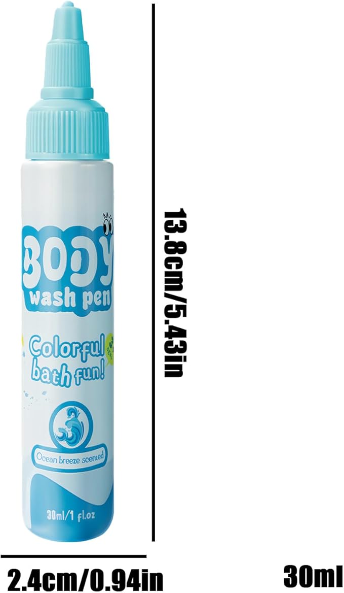 Bath Crayons, 30ml Washable Educational Fun Crayons for Kids, Shower Markers for Bathroom, Tile, Wall Art, Safe Playtime Drawing for Boys, Girls, and Creative Learning