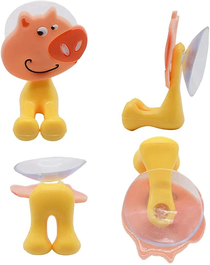 Toothbrush Holder for Kids, Cute Animal Wall Mounted Toothbrush Holder with Suction Cup (9 Pack Animal Random)