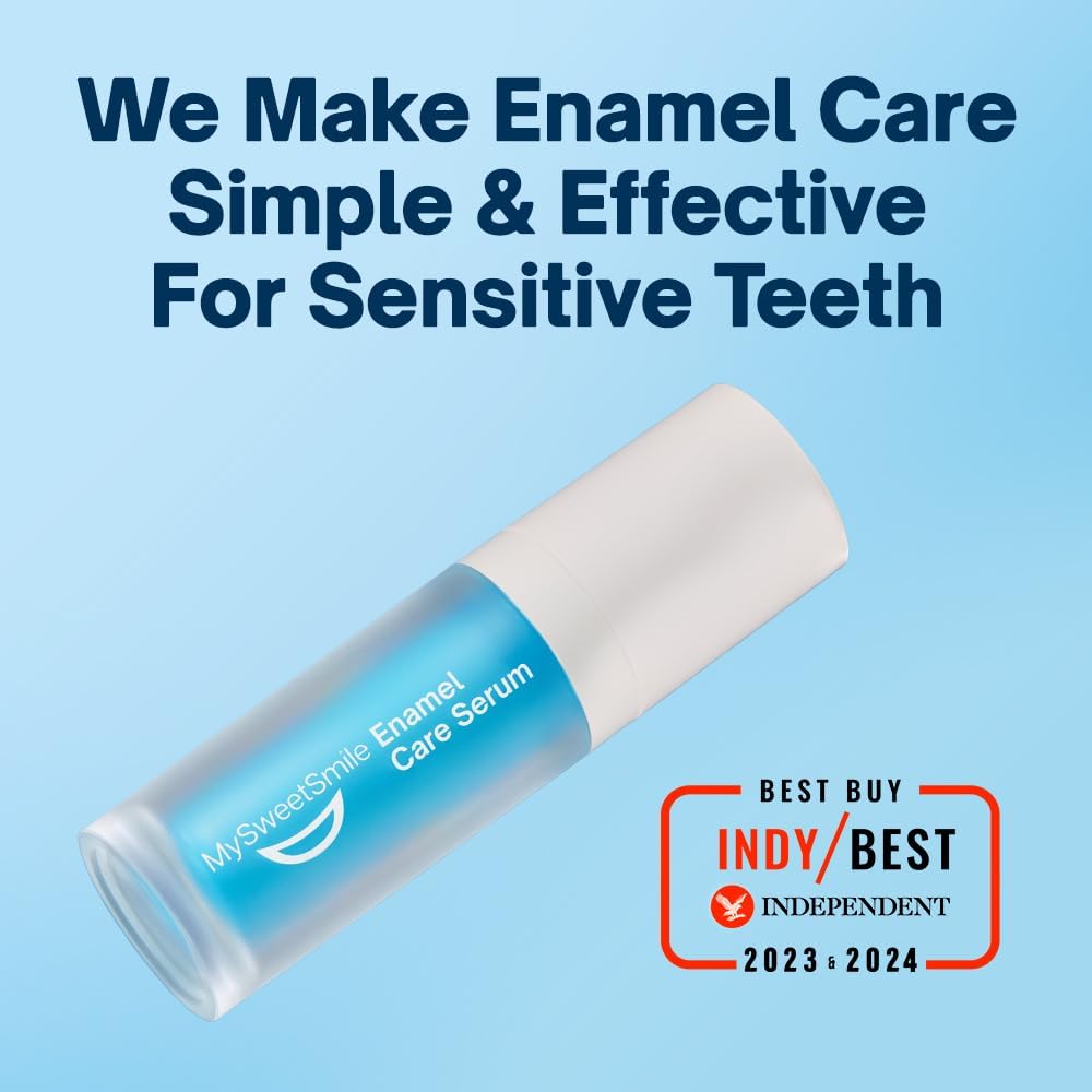 MySweetSmile nHA+ Enamel Care Serum - Sensitive Teeth Relief with Hydroxyapatite - Tooth Repair & Remineralise Enamel - Mint Flavour Sensitive Toothpaste - 30mL