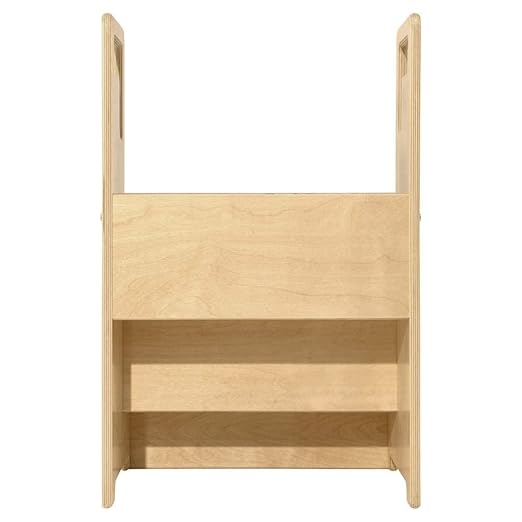 Contender 2 Step Up Stool for Toddlers and Kids with Support Handles and Non Slip, Montessori Wooden Reach Up Safety Steps for Bathroom, Kitchen [ Brown ]