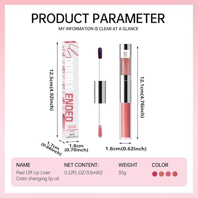 Peel Off Lip Liner & Gloss Stain in Rose Brown – Tattoo-Like Peel Off Lip Stain Liner + Hydrating High Shine Nude Gloss, Long-Lasting Waterproof Smudge-Proof Duo for Natural Mocha-Toned Lips 4