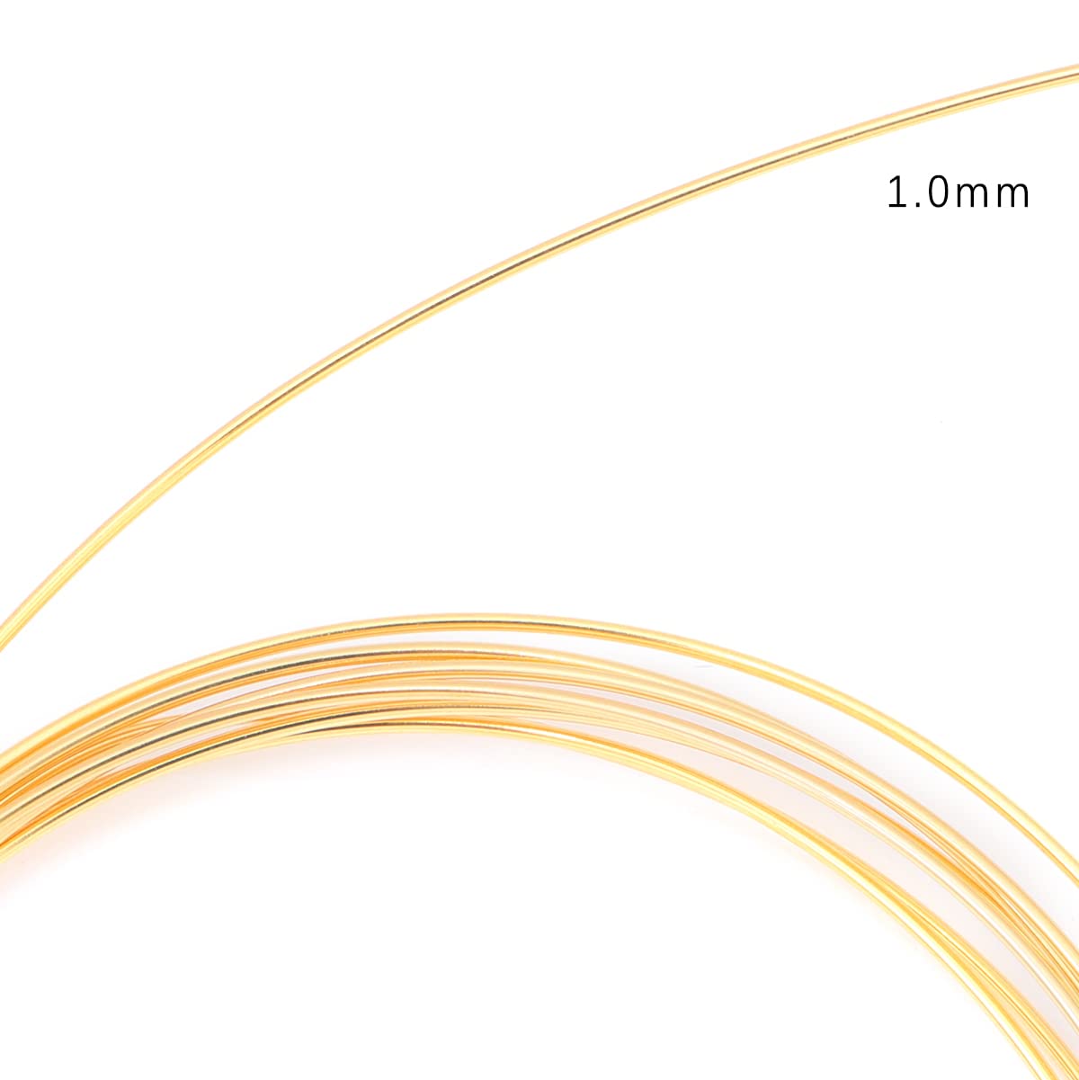 18K Gold Plated Wire 1.0mm 2 Meters Bead Cord for Bracelet Necklace Charm Beading Jewelry Making Findings