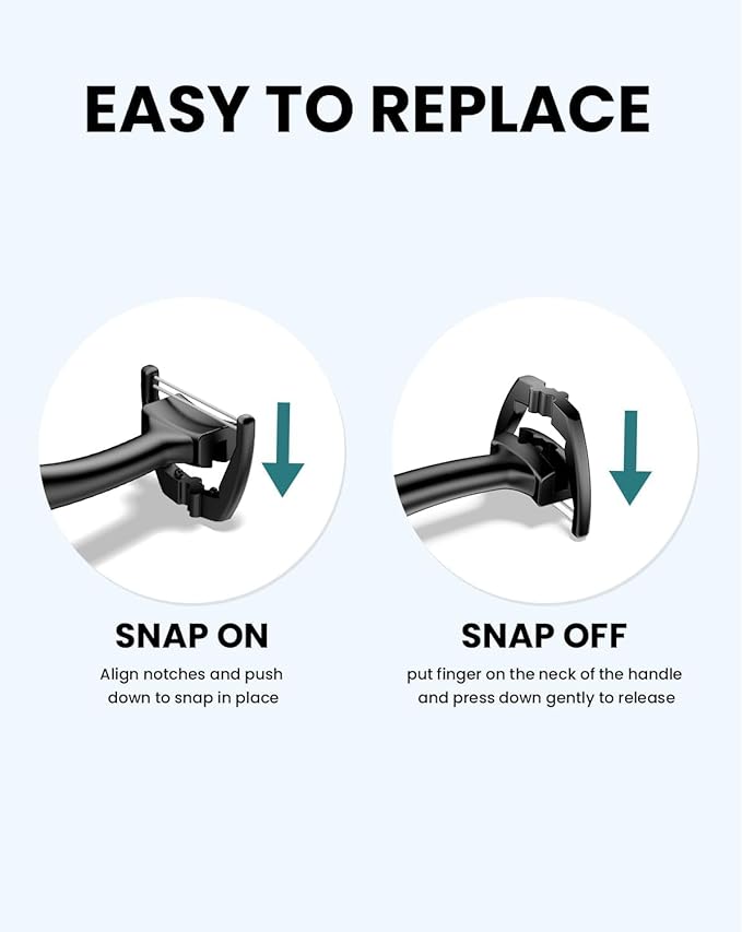 Electric Flosser Refills - 108 Pack of Double-Line Floss Heads | Easy Snap-On, Gentle Gum Care | Replacement Heads for Effective Flossing-Black