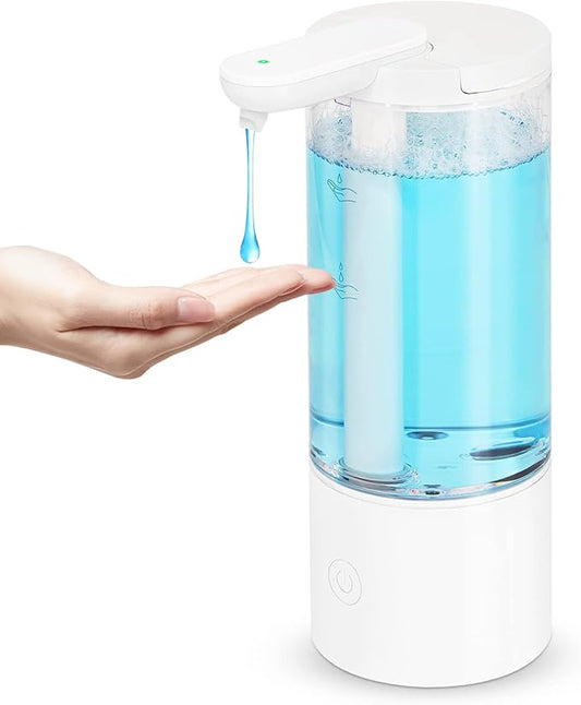 LAOPAO Automatic Liquid Soap Dispenser, Touchless Hand Sanitizer Dispenser,USB C Rechargeable Hand Soap Dispenser with Adjustable Soap Volume, 500ml Coutertop Soap Pump for Kitchen Bathroom Xmas Gift