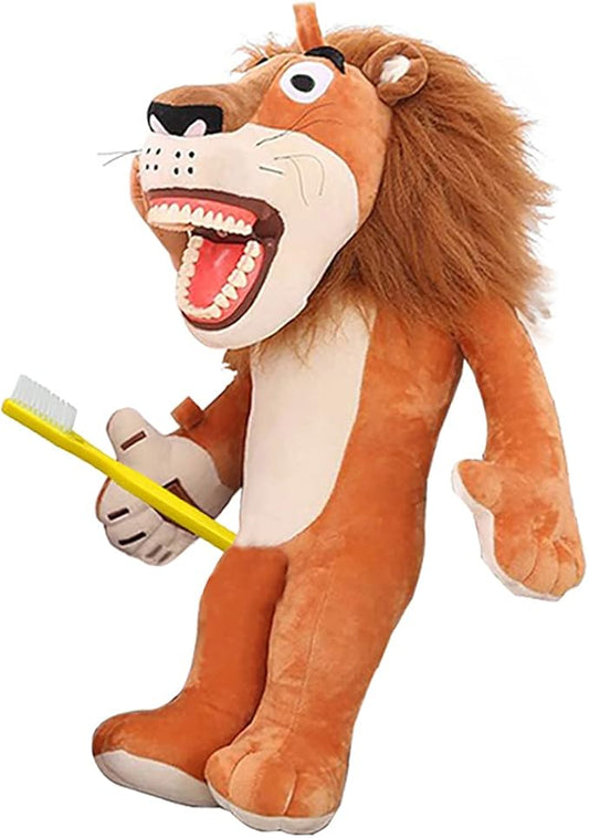 Lion Dental Plush, YOUYA Oral Health Presentation Puppet Lion Dental Educational Plush Large Size Doll with Teeth for Babies Kids Chidren Boys Girls